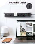 Power Strip Surge Protector - 2 Pack with USB Ports