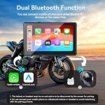 7" Waterproof Wireless Motorcycle CarPlay & Android Auto