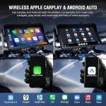7" Waterproof Motorcycle CarPlay & Android Auto Screen