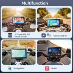 7" Waterproof Wireless Motorcycle CarPlay & Android Auto