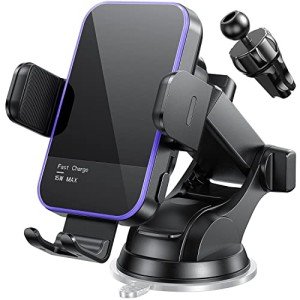 RGB Wireless Car Charger with Auto Clamping Holder