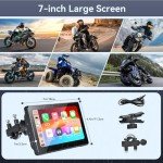 7" Waterproof Wireless Motorcycle CarPlay & Android Auto
