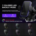 RGB Wireless Car Charger with Auto Clamping Holder