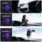 RGB Wireless Car Charger with Auto Clamping Holder