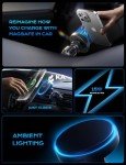 LISEN MagSafe Car Charger with 20 Strong Magnets