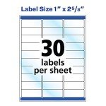 Avery Glossy Clear Printable Address Labels, 300 Pack