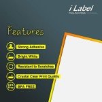 8.5" x 11" Full Sheet Label Sticker Paper