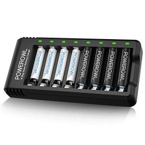 POWEROWL Rechargeable AA/AAA Batteries & Fast Charger