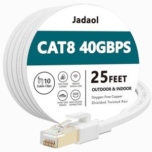 25 FT Heavy Duty Cat8 Ethernet Cable - 40Gbps