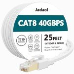 25 FT Heavy Duty Cat8 Ethernet Cable - 40Gbps