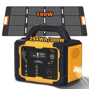 300W Portable Solar Generator with 100W Panel