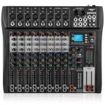 KASCHUN 8-Channel DJ Audio Mixer with Bluetooth