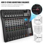 KASCHUN 8-Channel DJ Audio Mixer with Bluetooth