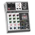 Aveek 4-Channel USB Bluetooth Audio Mixer