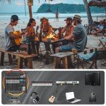 KASCHUN 8-Channel DJ Audio Mixer with Bluetooth