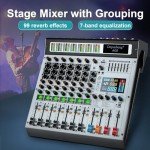 Depusheng AG8 8-Channel Audio Mixer with MP3 Player