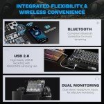 8-Channel DJ Audio Mixer with Bluetooth & DSP