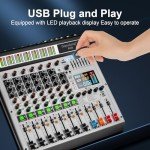 Depusheng AG8 8-Channel Audio Mixer with MP3 Player