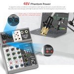 Aveek 4-Channel USB Bluetooth Audio Mixer