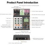 Aveek 4-Channel USB Bluetooth Audio Mixer