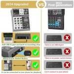 Aveek 4-Channel USB Bluetooth Audio Mixer