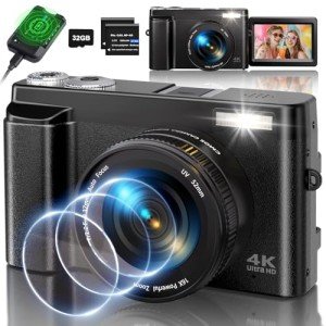 48MP 4K Vlogging Camera with 16X Zoom