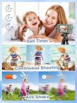 1080P Kids Digital Camera with 64GB Card – Green