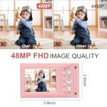 48MP Compact Digital Camera with 16x Zoom (Pink)