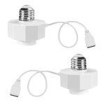 Light Socket Adapter with USB Port (2-Pack)