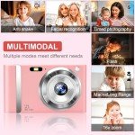 48MP Compact Digital Camera with 16x Zoom (Pink)