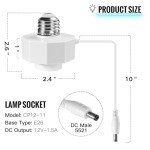 Light Socket Adapter for Smart Bulbs (2-Pack)