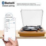 Popsky Bluetooth 3-Speed Vinyl Record Player