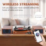 Portable Vinyl Record Player with Bluetooth Speakers