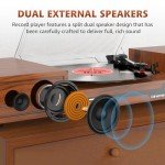 Portable Vinyl Record Player with Bluetooth Speakers