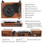 Portable Vinyl Record Player with Bluetooth Speakers