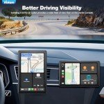 Volam 7'' HD Wireless Carplay Screen & Mount