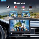 Volam 7'' HD Wireless Carplay Screen & Mount