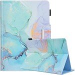 Universal Folio Case for 9-10.5" Tablets, Green Marble