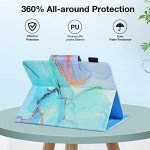 Universal Folio Case for 9-10.5" Tablets, Green Marble