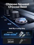 AINOPE 90W Fast Dual Port USB C Car Charger