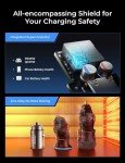 AINOPE 90W Fast Dual Port USB C Car Charger