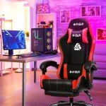 N-GEN Ergonomic Gaming Chair with Footrest - Red