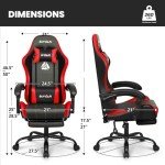 N-GEN Ergonomic Gaming Chair with Footrest - Red