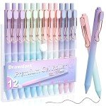 Drawdart 12 Pcs Gel Pens - Smooth, No Bleed