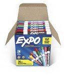 Assorted Low Odor Dry Erase Markers, 36 Count