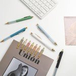 Linbsunne Retractable Black Ballpoint Pens - 12 Pack