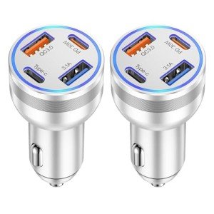 Fast Charge USB-C Car Charger, 2 Pack 65W