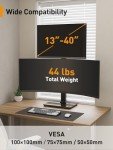 Dual Monitor Stand with 360° Rotation and Tilt