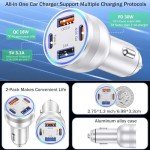 Fast Charge USB-C Car Charger, 2 Pack 65W