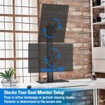 Vertical Dual Monitor Stand for 32-Inch Screens